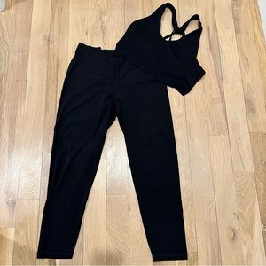 Workout Leggings and Bra Set